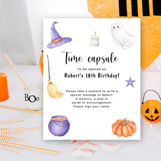ハロウィーン タイムカプセル 1歳の誕生日 スプーキー・ワン ポスター