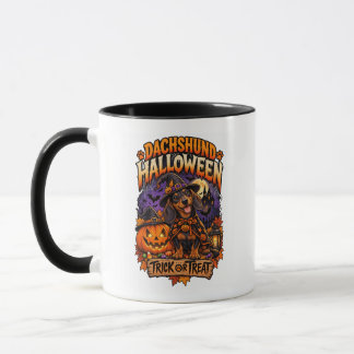 ハロウィーン ダックスフント トリック オア トリート マグ