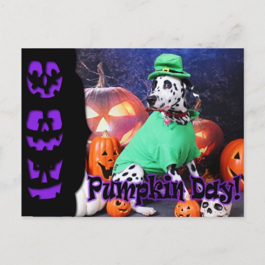 ハロウィーン – ダルマチア – ダッシュ ポストカード (正面)