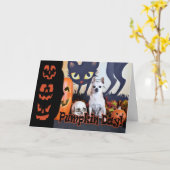 ハロウィーン – チワワ – チュロ カード (黄色い花)