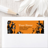 ハロウィーン、トリックまたはトリート差出人住所のシール ラベル (インサイチュ)