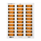 ハロウィーン、トリックまたはトリート差出人住所のシール ラベル (フルシート)