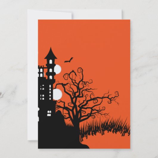 ハロウィーン、トリック、または衣装を扱う時間だ 招待状 (裏面)