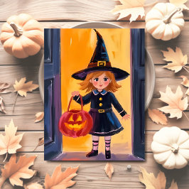 ハロウィーン トリック・オア・トリート 水彩画 シーズンポストカード