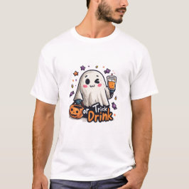 ハロウィーン トリック オア ドリンク 怖い おばけ Tシャツ
