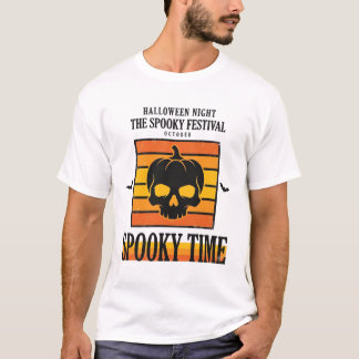 ハロウィーン ドクロ 怖い おもしろい ヴィンテージ 引用_1 Tシャツ