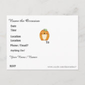 ハロウィーン(ドロップイン)はがき招待状 インビテーションポストカード (裏面)