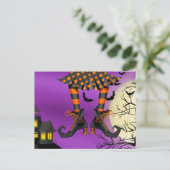 ハロウィーン(ドロップイン)はがき招待状 インビテーションポストカード (スタンド正面)