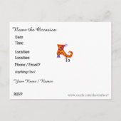 ハロウィーン（ドロップイン）はがき招待状 インビテーションポストカード (裏面)