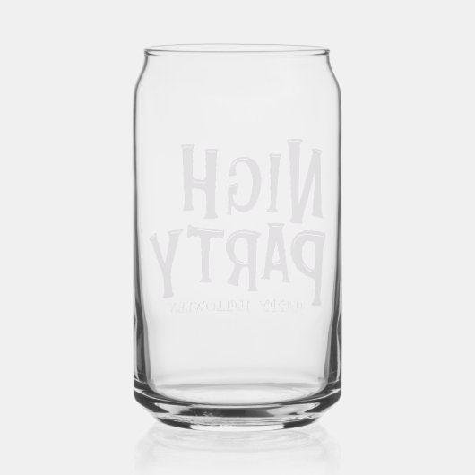 ハロウィーン"ナイトパーティー"ガラス – 不気味飲み物用品 ガラス缶 (裏面)