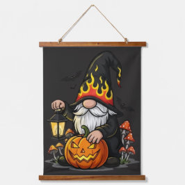 ハロウィーン・ノームの木製天辺ウォールタペストリー 吊り下げ型タペストリー