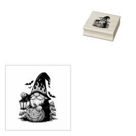 ハロウィーン・ノーム木製スタンプ ラバースタンプ