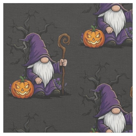 ハロウィーン・ノーム生地 ファブリック (クローズアップ)