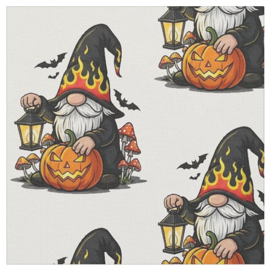 ハロウィーン・ノーム生地 ファブリック (クローズアップ)