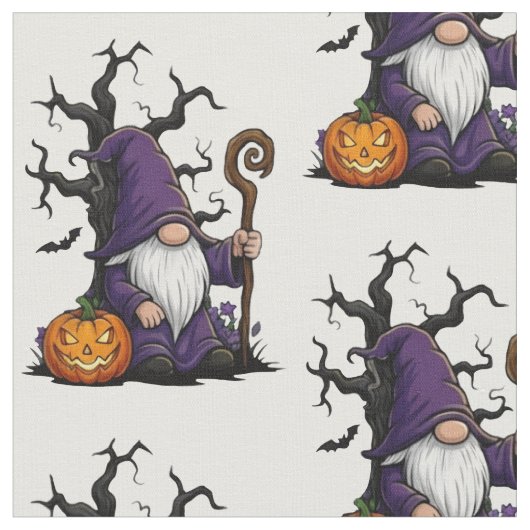 ハロウィーン・ノーム生地 ファブリック (クローズアップ)
