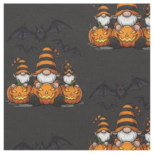 ハロウィーン・ノーム生地 ファブリック (クローズアップ)