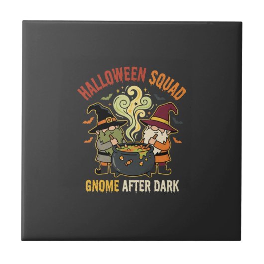 ハロウィーン・ノーム真夜中のいたずら タイル (正面)