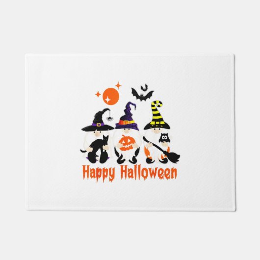 ハロウィーン ノーム かわいい 秋 パンプキン 秋 ドアマット (正面)