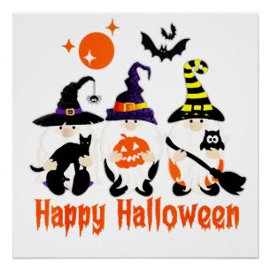 ハロウィーン ノーム かわいい 秋 パンプキン 秋 ポスター