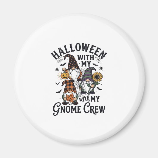 ハロウィーン・ノーム・クルー ビンテージ風彫刻Tシャツ_1 マグネット (正面)