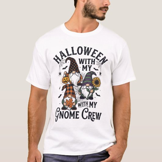ハロウィーン・ノーム・クルー ビンテージ風彫刻Tシャツ_1 Tシャツ (正面)