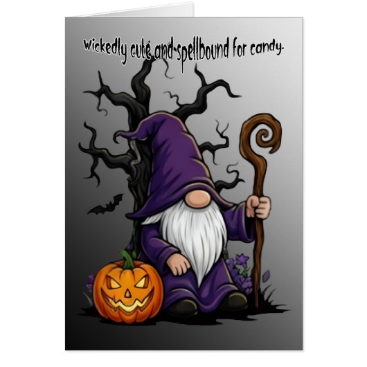 ハロウィーン・ノーム グリーティングカード (正面)