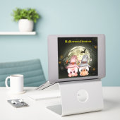 ハロウィーン ノーム フルムーン ビニール シール (デスク上のノートパソコン)