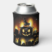 ハロウィーン – ハット付き恐ろしいカボチャ 缶クーラー (缶裏面)