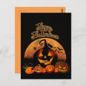 ハロウィーン – ハッピーハローウィンカボチャ ポストカード (正面/裏面)