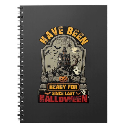 ハロウィーン ハロウィン お化け屋敷 墓石 ノートブック (正面)