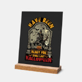 ハロウィーン ハロウィン お化け屋敷 墓石 準備万端 アクリルサイン (傾斜)