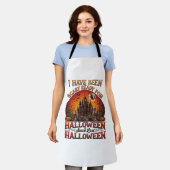 ハロウィーン ハロウィン かぼちゃ 魔法使い お城 恐怖 エプロン (着用した状態)