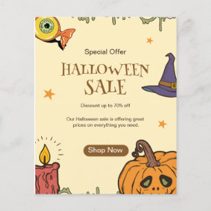 ハロウィーン ハロウィーン セール チラシ、ハロウィーン・ナイト チラシ