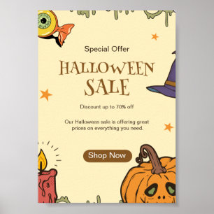 ハロウィーン ハロウィーン セール チラシ、ハロウィーン・ナイト ポスター