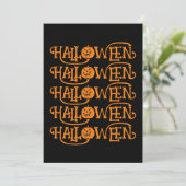 ハロウィーン ハロウィーン タイポグラフィ 招待状 (スタンド正面)