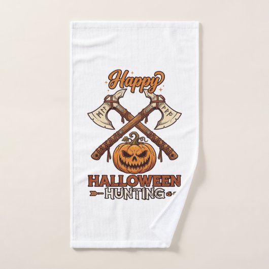ハロウィーン ハンティング クロス アックス パンプキン ルーンズ (ハンドタオル)