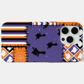 ハロウィーン パッチワーク 魔女 猫 Case-Mate iPhoneケース (裏面 (横))