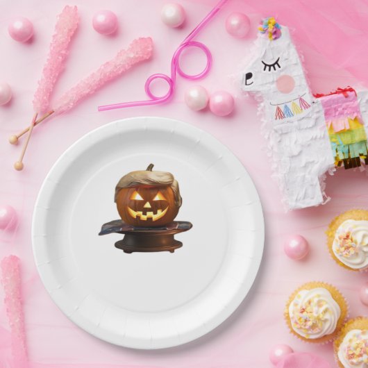 ハロウィーン、パンプキントランプキン、ハロウィーンを素晴らし作る ペーパープレート (パーティー)