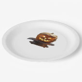 ハロウィーン、パンプキントランプキン、ハロウィーンを素晴らし作る ペーパープレート (アングル)