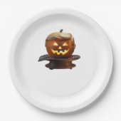 ハロウィーン、パンプキントランプキン、ハロウィーンを素晴らし作る ペーパープレート (正面)