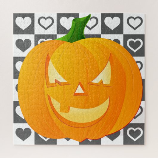 ハロウィーン – パンプキン – ハート ジグソーパズル (縦)