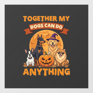 ハロウィーン パンプキン ムーン かわいい犬 ウィンドウサイン