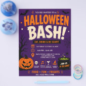 ハロウィーン・パーティー・フライヤー チラシ (シングル)