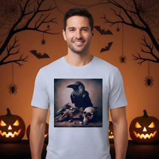 ハロウィーン ビンテージ カラス ペインティング デザイン おばけ トライブレンドTシャツ