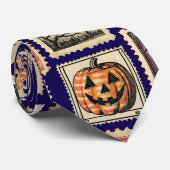 ハロウィーン ビンテージ スタンプ パターン ネクタイ (ロール)