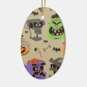 ハロウィーン ビンテージ パターン オーナメント (左)