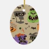 ハロウィーン ビンテージ パターン オーナメント (正面)