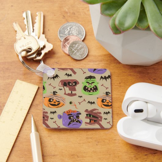 ハロウィーン ビンテージ パターン キーチェーン (デスク)