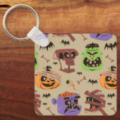 ハロウィーン ビンテージ パターン キーチェーン (正面)