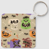 ハロウィーン ビンテージ パターン キーチェーン (裏面)